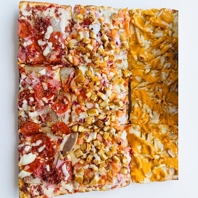 Meat-Lover Grandma Square Pizza.